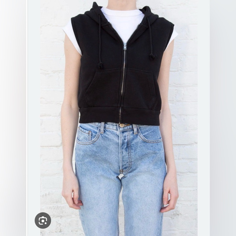 Brandy Melville black zip up hoodie